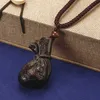 Colliers de pendentif 2023 Boho Jewelry Style ethnique à main longue perle Collier d'éléphant en bois pour les femmes