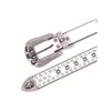 PU Belt Girl Designer Denim Rhinestone Belt Girl