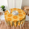 Tafelkleed sinaasappels plakjes rond tafelkleed fruit print beschermer vintage woonkamer eetkamer ontwerphoes