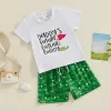 幼児の男の子のゴルフ衣装パパの将来のゴルフバディ短袖Tシャツゴルフショーツセット2PCS夏の服