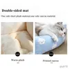 猫ベッド家具超柔らかいぬいぐるみ猫ベッドオールシーズンユニバーサルドッグケンネルスモールミディアムペットクッションパッド猫ネスクスリーピングベッドペット温かいマットレス