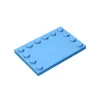 GOBRICKS GDS-757 PLATE 4X6 W. 12 Knoppar kompatibla med LEGO 6180 Barn DIY Education Building Blocks Technical