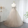 Sagte Champagner Sharon Mermaid Arabisch Abendkleid mit passende elegante Dubai -Frauenpartykleider