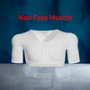 3D Fake T-shirt Man Cosplay ramię klatka piersiowa bielizna impreza korpus Body Shaper Niewidzialny podkładka brzuszna gorset
