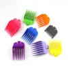 8pcs / set Guide multicolore Limite de coupe de peigne Kit de coiffure Coiffe Clipper Fixage de garde