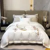 Bedding Define Luxury White 1000TC Cotton Egyptian Set Gold Royal Bordado Tampa de Duveta de Trepa Flata Fronhaes Têxteis Casa #/W