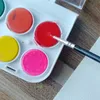 Fournitures d'art peinture étudiante 12/24 couleurs aquarelle de peinture à gâteau à aquarelle solide boîte en métal portable avec stylo