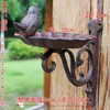 Ljushållare antik järnkrok innergård trädgård ljusstake fågel skål dekoration väggmonterad innehavare