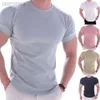 Casual shirts voor heren Skin-Touch Milk Silk Men T-shirt O Hek Solid kleur Korte mouwen Zomer T-shirt voor mannen 2022 Zweetabsorptie Casual Men Tops 2449