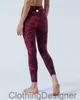 LL Tie-Dye-Yoga-Leggings Push Fitness hautfreundlich hohe Taille nahtlos ausgerichtete Legging Hip Lift-Krawatten-Capris Neunte Hose Jogginghose