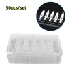 20pcs / 50pcs Tatouage Disposable Tatouage Cartridge Plateau de cartouche d'encre Cartouche Bignon d'aiguille Plateau transparent en plastique