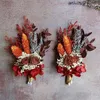 Dekorativa blommor naturliga bevarade mini babys andning torkade blommor buketter skörd festival halloween jul hem dekor boho fall