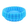 Baking Moulds JFBL 8 Pcs Silicone Cake Pans Non-Stick Round Pie Fluted Flan Molds For Muffin Quiche (4 Inches)