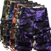 Shorts masculinos masculinos de camuflagem shorts de verão camuflage algodão casual multi-bolso shorts soltos roupas de rua shorts de hip-hop 30-42 j240409