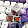 Tillbehör Genshin Impact Theme Raiden Shogun PBT Material KeyCaps 108 Keys Set för mekaniskt tangentbord OEM -profil endast KeyCaps