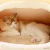 猫ベッド家具猫の家ペットベッドソフトソファクッション冬の温かい巣バスケットペット用品犬ベッドマットアクセサリー洗えるぬいぐるみ犬テントcw68