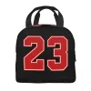Classic 23 Number Legend Basketball Lunch Bag Warm Cooler Insulated Lunch Box for Women Kids School Food Picnic Tote Container