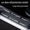 Trunk Bumper Guard Decals Leather Car Door Sill Plate Protector Stickers Anti Scratch For Citroen C-ELYSEE Auto Accessories