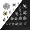 Antique argenté plaqué Halloween Spider web charms Pendants d'horreur pour les conclusions de joaillerie de clés de couverture bricolage FOURNISS
