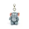 Ugly and Cute Two Color Sitting Elephant Plush Toy Doll Keychain and Doll Grasping Machine Pendant