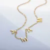 Pendant Necklaces Elegant Mothers Day Moms Letter Pendant Necklace Charming Female Mom Baby Name Panel Necklace Jewelry Best GiftQ