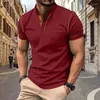 Camicie da uomo 2024 Summer casual maschile ploro collare a maniche corte patchwork camicia da moda per uomini abiti per leisure tops magro streetwear