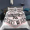 3D Motociclecle Skull Duvet Capa Conjunto de roupas de cama de poliéster com tamanho de poliéster completo conjunto de capa dupla única para adolescentes adultos para adolescentes