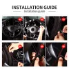 Echte lederen stuurwielhoes voor autoproducten Braid stuurwielbeschermer voor BMW E46 Golf 4 5 Accessoires