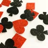 Poker Dice Dollar Confetti Scatters Glitter Nonwoven Red Black Confetti Table Decor Confetti for Casino Night Poker Theme Party