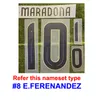 2024 Natiional Team Arg Nameset＃10 Mardona Dybala J.Alvarez de Paul L.Martinez Di Maria E.Ferenandez de Paul Soccer Printing