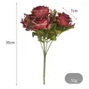 Flores decorativas El Artificial Snowflake Ploth Roses Bouquet Restaurant Decoration Simulation Flower Pink Rosa Floral Floral