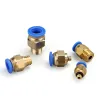 12mm PU Air Pipe Pneumatic Quick Connector Metric M Tråd PC12-M10*1,25 M12*1,5 M14*1,75 M14*2 M16*1,5 M16*1,75 M20*2,5 M22