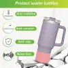 Vente chaude protectrice bouteille d'eau à fond Couvre à manches en silicone tasse de tasse de couverture de protection antidérapante support pour 20/30oz