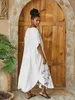 Embroidered Bathing Suit Kaftan Dresses Summer Outfit For Women Swimsuit Cover Ups Beach Caftan Maxi Dress