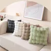 Pillow Plaid Plush Covers Imitation Fur Cases Home Decorative Throw Sofa Pillowcases Livingroom Bedroom Cojines