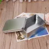 Small Metal Tin Silver Storage Box Boîte Organisateur