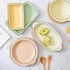 Plates Nordic Style Plate Set Home Ceramic Tableware Creative Breakfast Simple Baking Tray Bowl