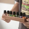 Wooden Oil Display Stand Multifunctional Cosmetic Bottles Perfume Aromatherapy Nail Polish Essential Oils Organizer Rack