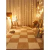 Carpets 10pcs / lot Soft Velvet Kids Carpet Baby Play Play Green Children's Room Rugs Toys Eva Foam Puzzle interlock Tiles