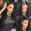 12A Malaysian Water Wave Bundles with Frontal Wet And Wavy Curly Human Hair Weave 3/4 Bundles With HD Transparent Lace Frontal