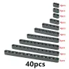 40Pcs Technical Liftarm Beam Thick Holes 1x2 1x5 1x7 1x9 1x13 1x15 Hole Bulk Building Blocks Axle MOC Bricks Toy 32316 60483