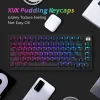 Accessoires XVX Pudding KeyCaps PBT 165 Key Set Aangepast Double Shot KeyCap OEM Profiel Universal voor 100%, 75%, 65%, 60%Mechanisch toetsenbord