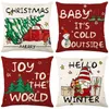 Pillow 1PCS Christmas Santa Snowman Pillowcase Sofa Car Home Decoration Linen Cover Gift 45cm