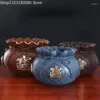 Decorative Figurines Copper Money Bag Incense Burner Treasure Bowl Chinese Censer