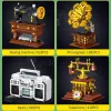 633PCS City Mini Retro Home Furnishings Sewing Machine Model Building Blocks Friends Phonograph DIY Bricks Toys for Kids Gift