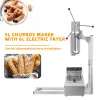 ITOP Manual Churros Making Machine 5l Dough Barrel 4 Nozzles 6l Elektrische Deep Fryer Commercial Heavy Duty Spaanse Churrera Maker