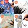 3 pennelli dipinti di colori Triangolo Oil artisti a mano gouache dipinta di betulla a bambolo ad acqua weasel weasel capelli in miniatura gancio penna arte