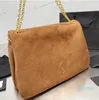 Luxurys Velvet Bags Women Cross Body Shoulder Classic Leather Gold Metal Hardware Chain designer bag Tote Messenger Handbags