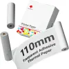 3pk Phomemo adesiva trasparente carta termica trasparente trasparente adesiva termica per la stampante Bluetooth M04S/M04AS 110mmx3,5m