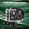 Kameras 4K Actionkamera WiFi Unterwasser wasserdichte Motorrad -Video -Aufnahmekamera Sportkameras Fernbedienung Outdoor Mini Cam